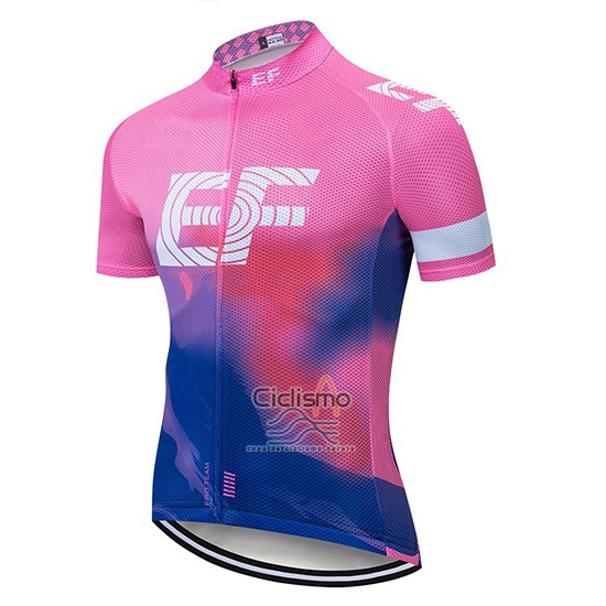 Ef Education First Ropa Ciclismo Culotte Corto 2019 Mangas Cortas Rosa Azul